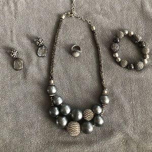 Chico’s Necklace, Bracelet, Ring, and Earring Set